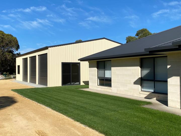 14m × 12m garage shed in Naracoorte SA built by Blackbird Industries