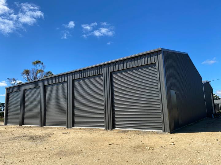 18m × 12m garage shed in Compton, Mount Gambier SA built by Blackbird Industries