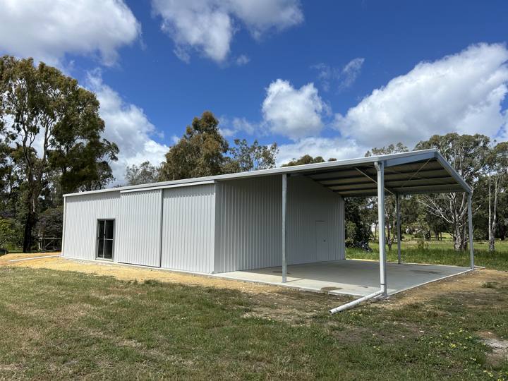 19.5m × 10m rural shed in Dartmoor VIC built by Blackbird Industries