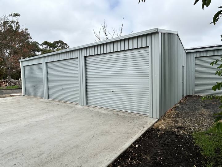 12m × 6m garage shed in Suttontown, Mount Gambier SA built by Blackbird Industries