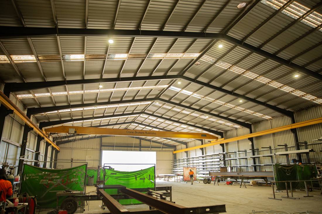 Inside the Blackbird Industries steel workshop in Millicent