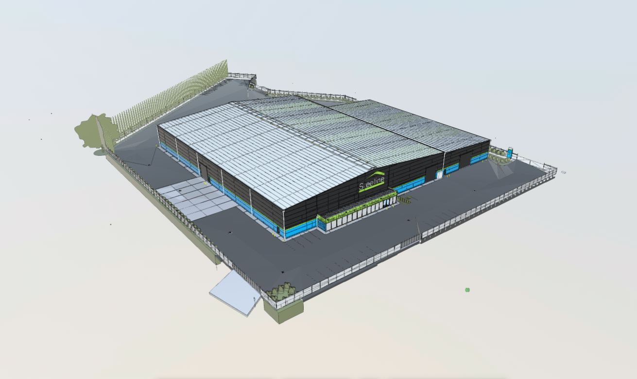 3D model of the Steeline building by Blackbird Industries